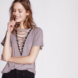 Express strappy T gray